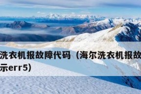 海尔洗衣机常见故障代码大全及维修方法（彻底了解海尔洗衣机故障代码）